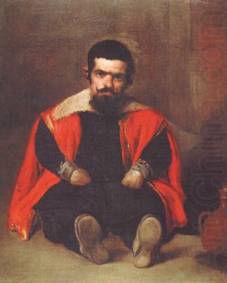 Portrait d'un nain assis a Terre aupres d'une cruche (don Sebastian de Morra) (df02), Diego Velazquez